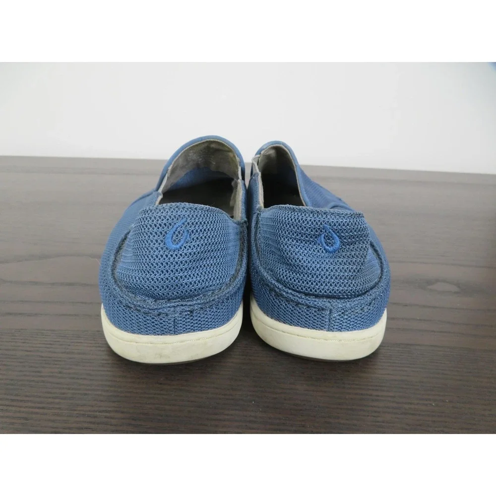 OluKai Nohea Mesh Shoes Mens Size 11 Blue Slip On Loafer Comfort Casual